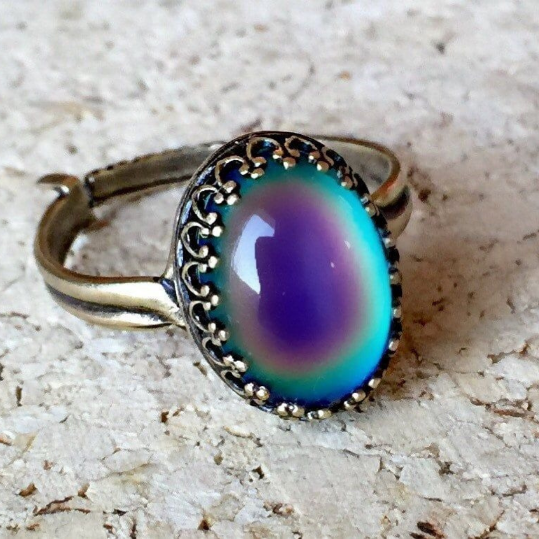 Vintage Mystic Aura Opal Ring