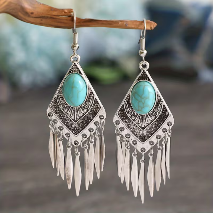 Boho Turquoise Hook Earrings